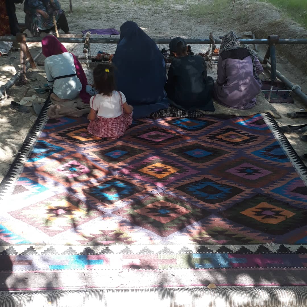 Traditional rug washing
